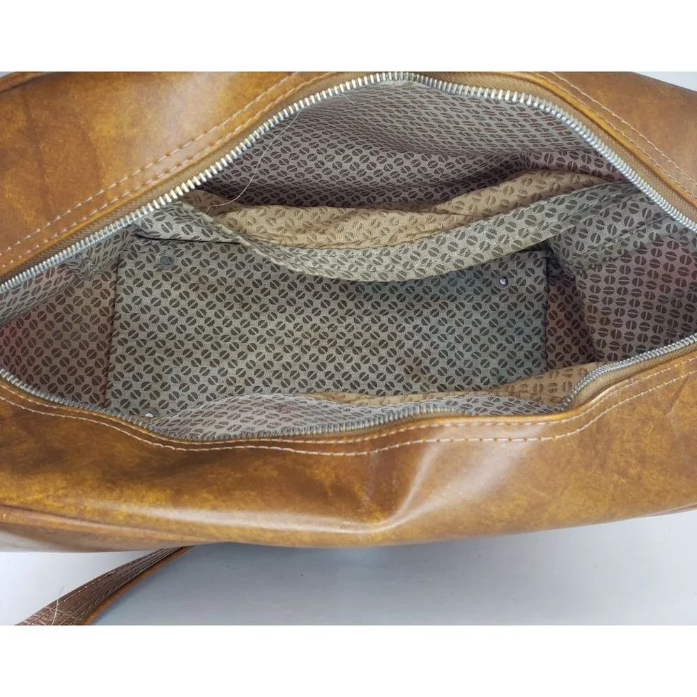 Vintage Peter's Bag Corp Brown Travel Shoulder Bag Carry On AS IS